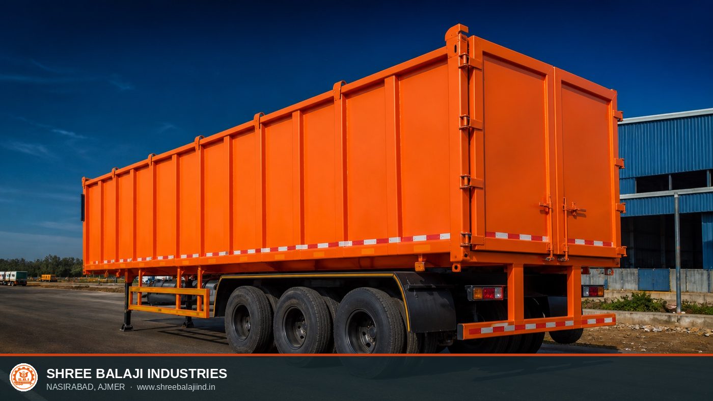 Illustrative 36 Feet Sidewall Garbage Truck Trailer